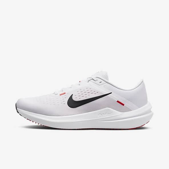 Mens white nike running trainers top